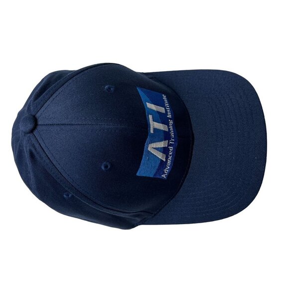 Advanced Training Institue Hat Cap Fitted SM Adult Blue Flex Fit Logo Mens - Picture 6 of 8